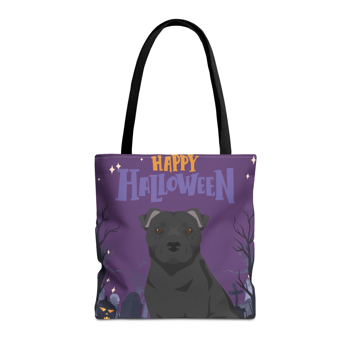 Staffordshire Bull Terrier Dog Happy Halloween Tote Bag 16x16