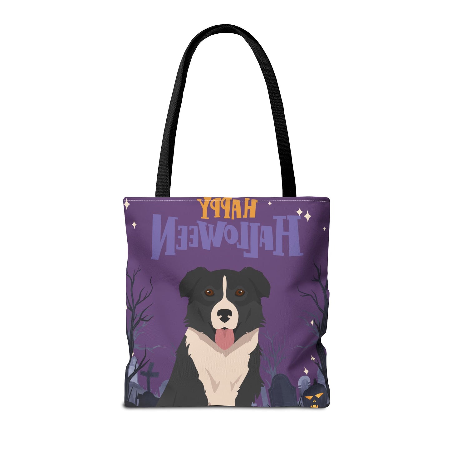 English Shepherd Dog Happy Halloween Tote Bag 16x16