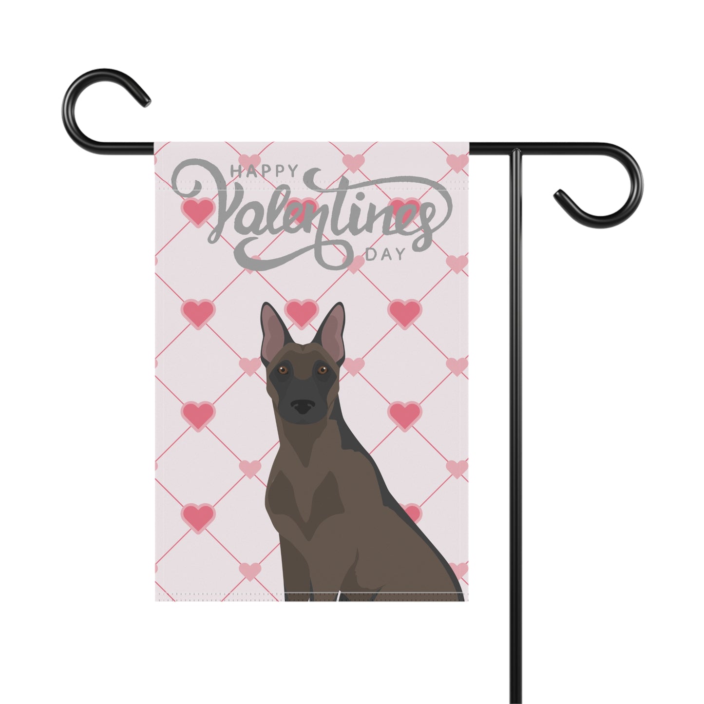 Belgian Malinois Dog Valentines Day Garden Flag
