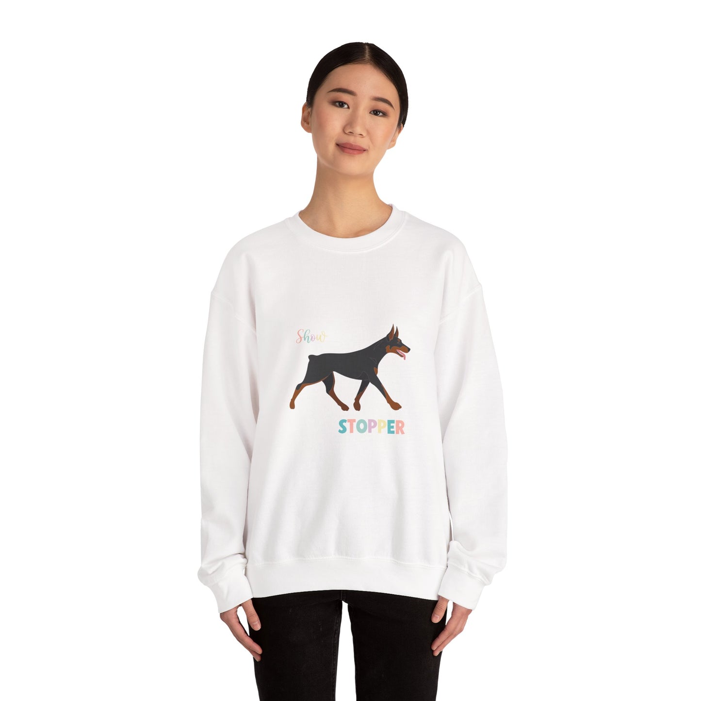 Doberman Pinscher Dog Unisex Heavy Blend Crewneck Sweatshirt
