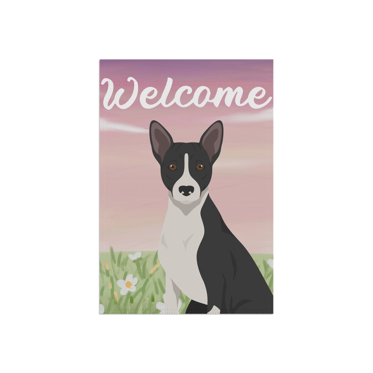 Basenji Dog Welcome Garden Flag