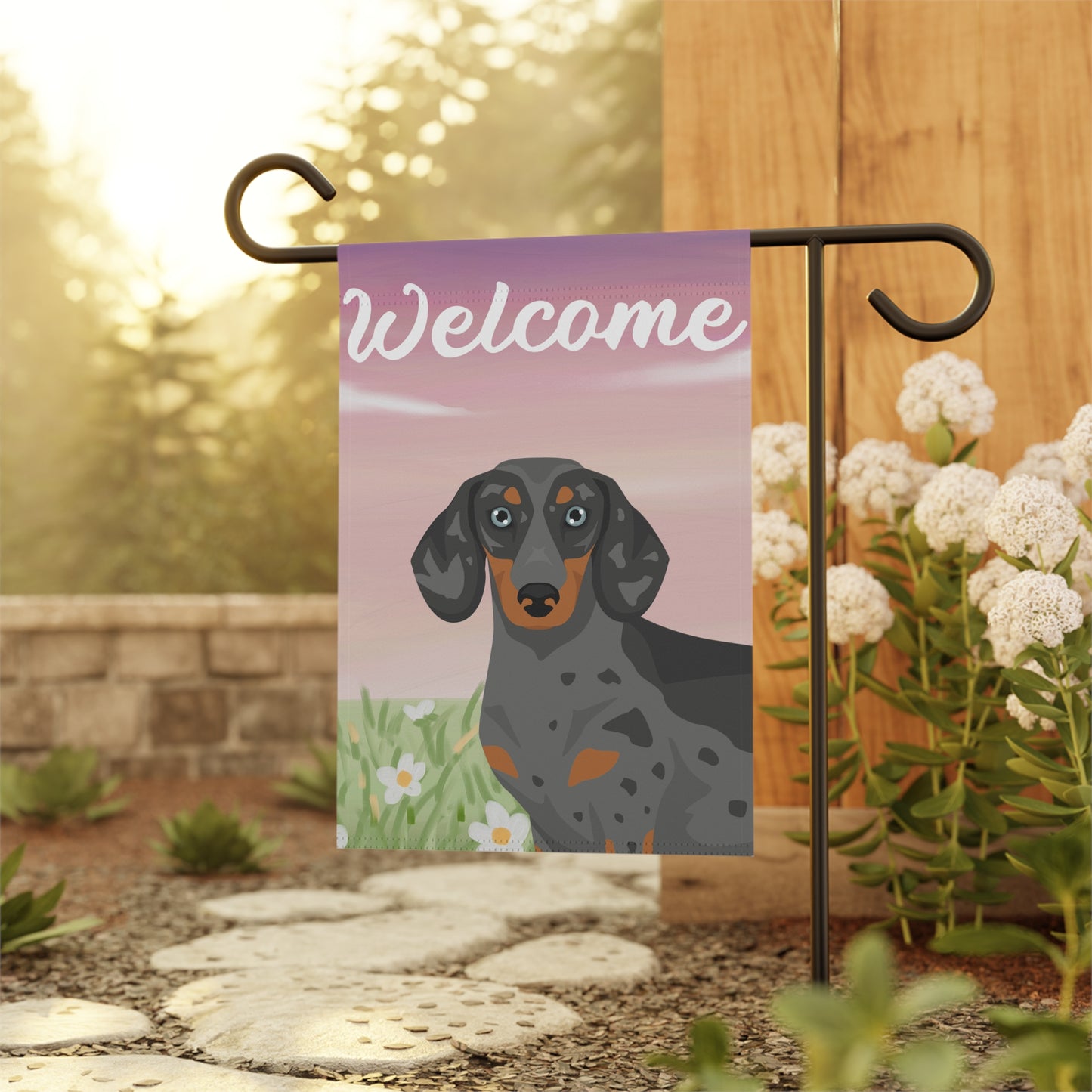 Dachshund Dog Welcome Garden Flag