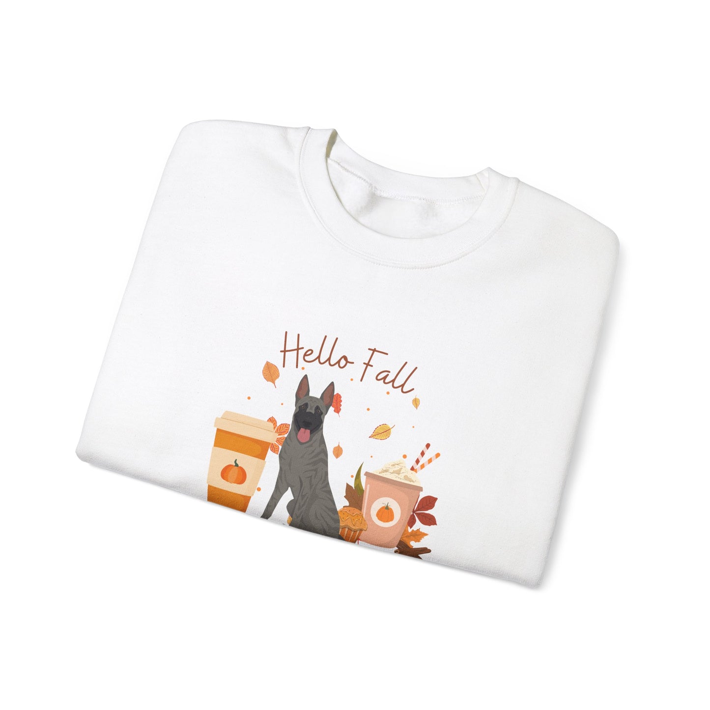 Dutch Shepherd Dog Fall Unisex Heavy Blend Crewneck Sweatshirt