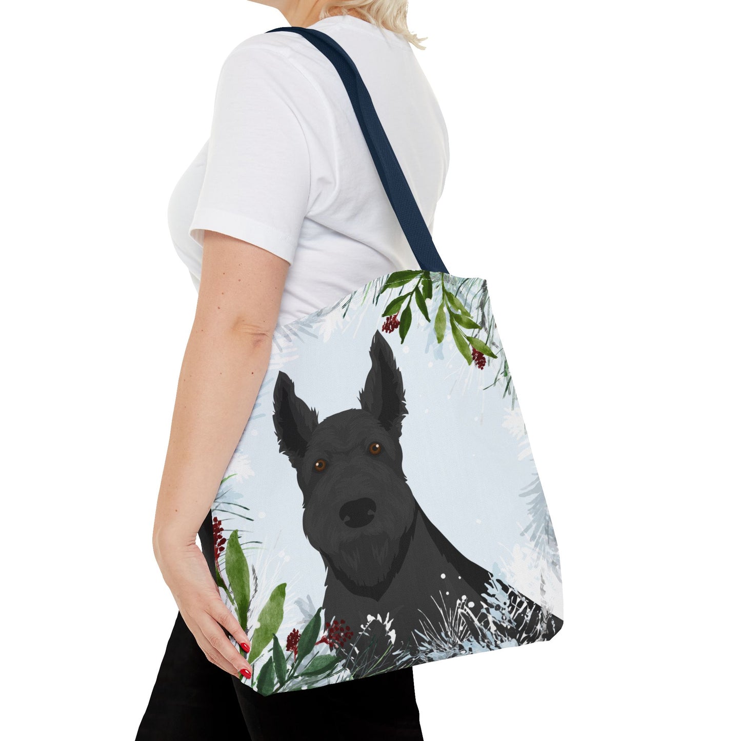 Scottish Terrier Dog Christmas Holiday Tote Bag 16x16