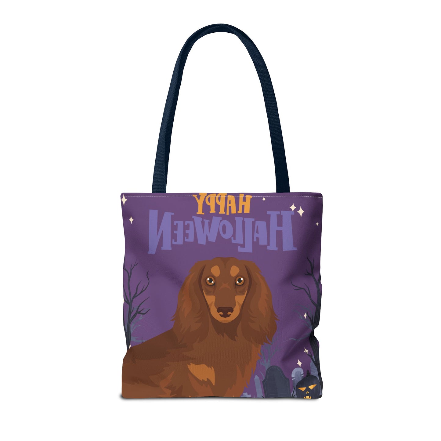 Dachshund Dog Happy Halloween Tote Bag 16x16