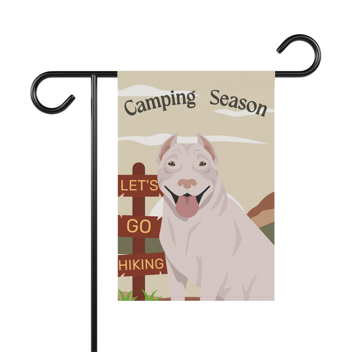 Pit Bull Dog Camping Garden Flag