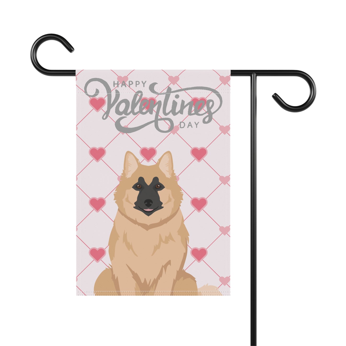 Icelandic Sheepdog Dog Valentines Day Garden Flag