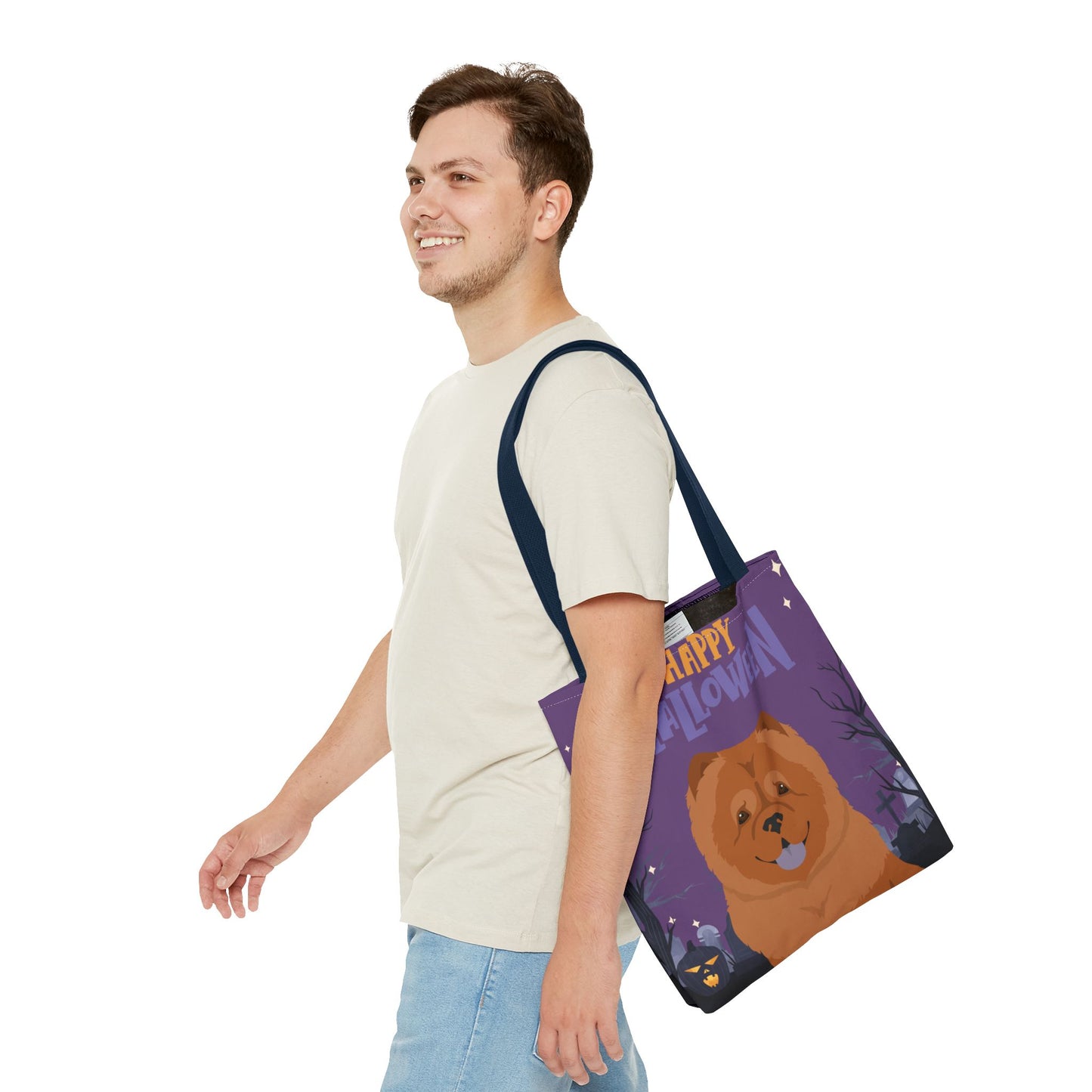 Chow Chow Dog Happy Halloween Tote Bag 16x16