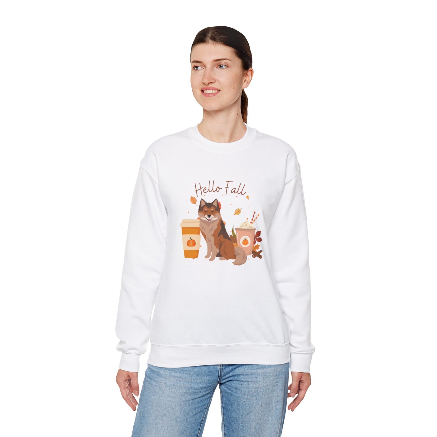 Nenets Herding Laika Dog Fall Halloween Unisex Heavy Blend Crewneck Sweatshirt