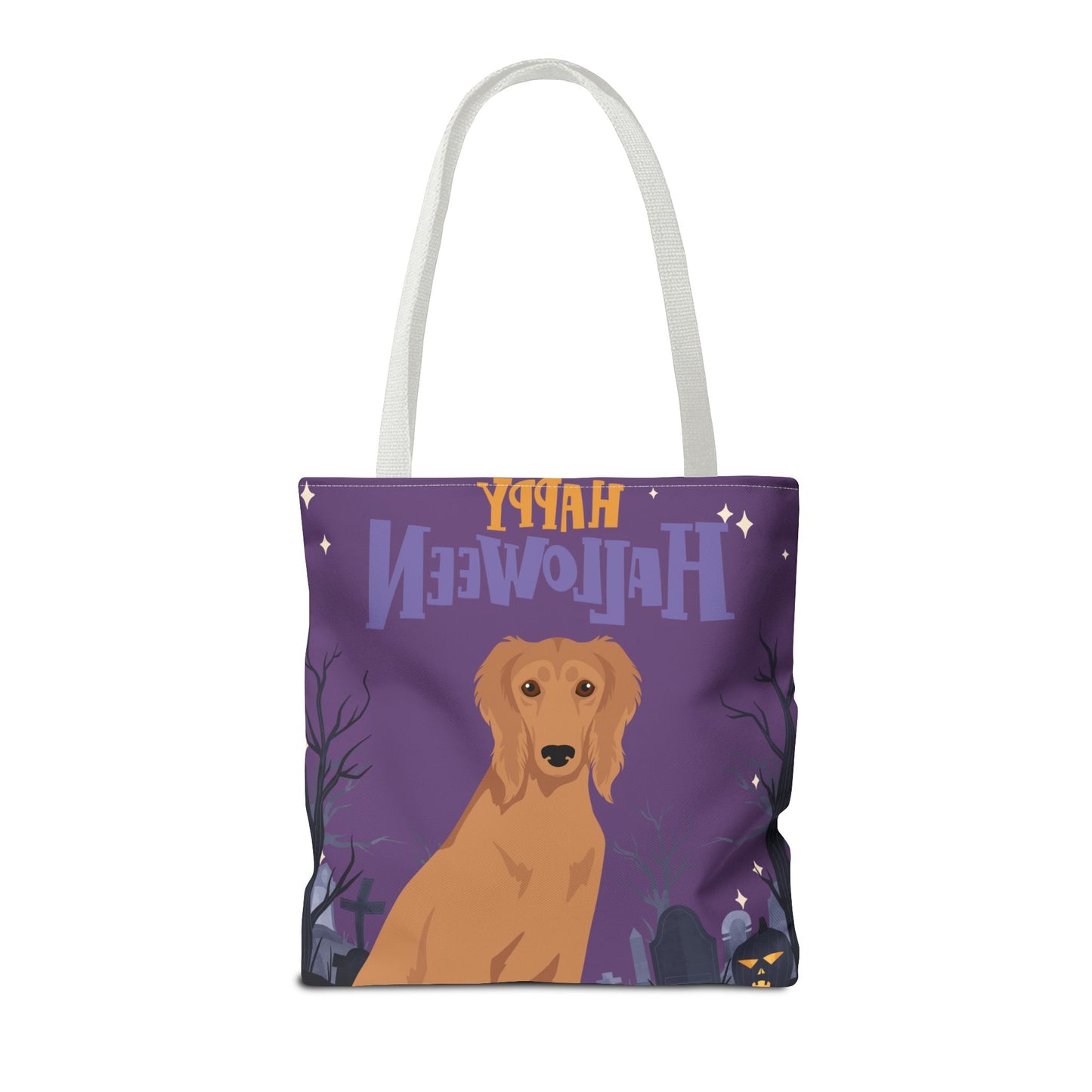 Saluki Dog Happy Halloween Tote Bag 16x16