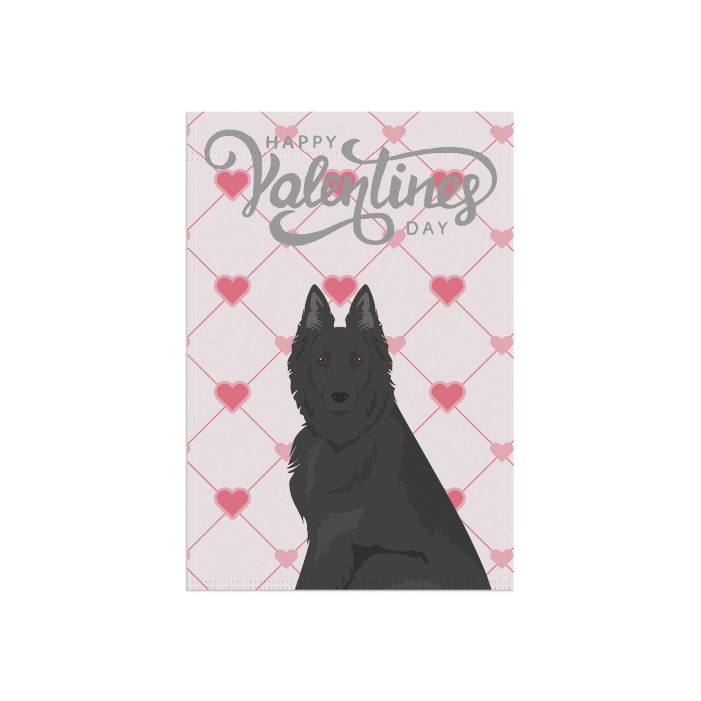Belgian Sheepdog Dog Valentines Day Garden Flag