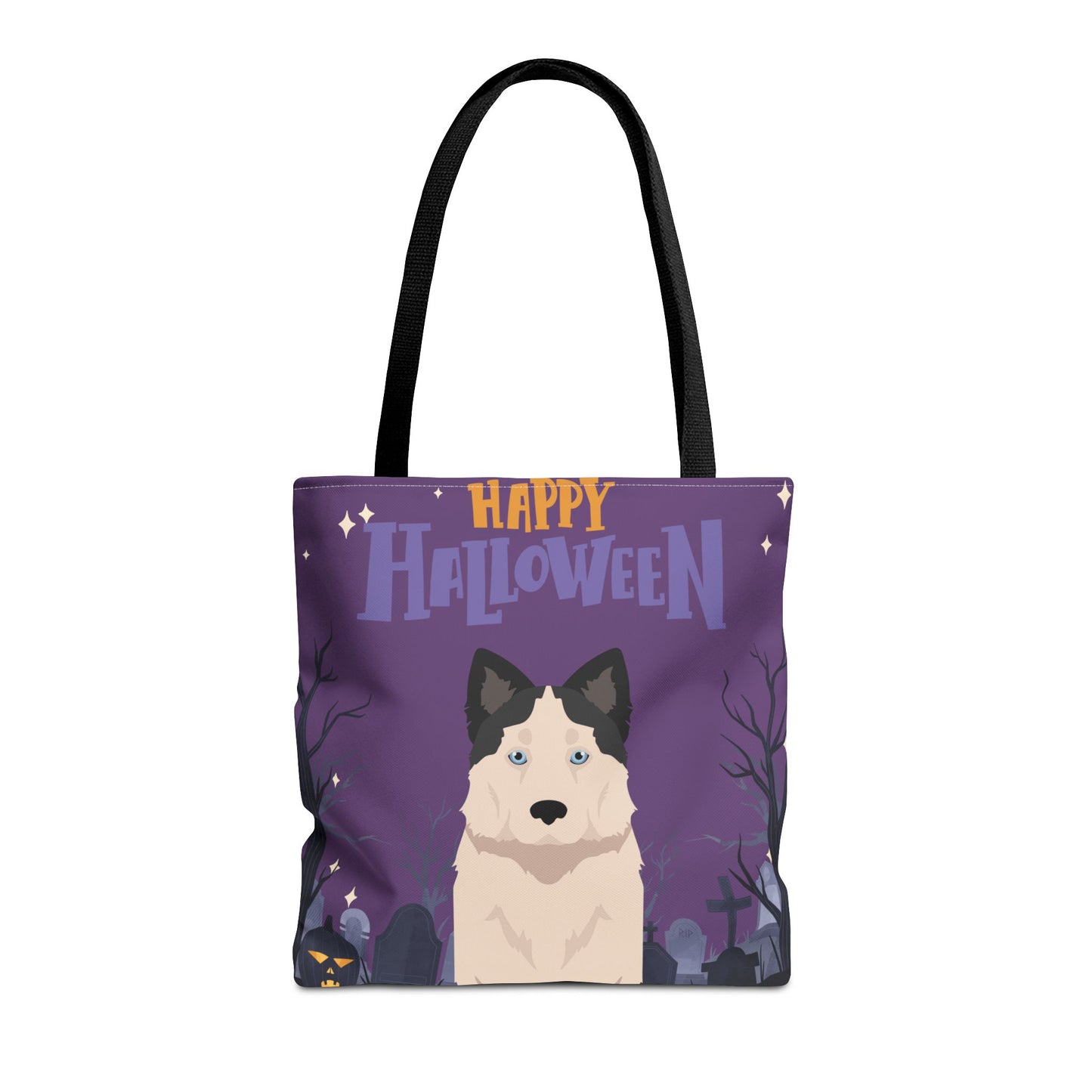 Yakutian Laika Dog Happy Halloween Tote Bag 16x16