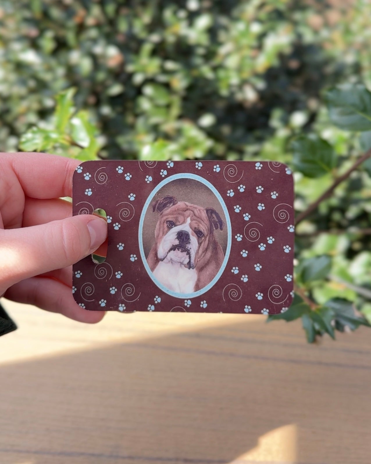 Bulldog Dog Luggage Tag