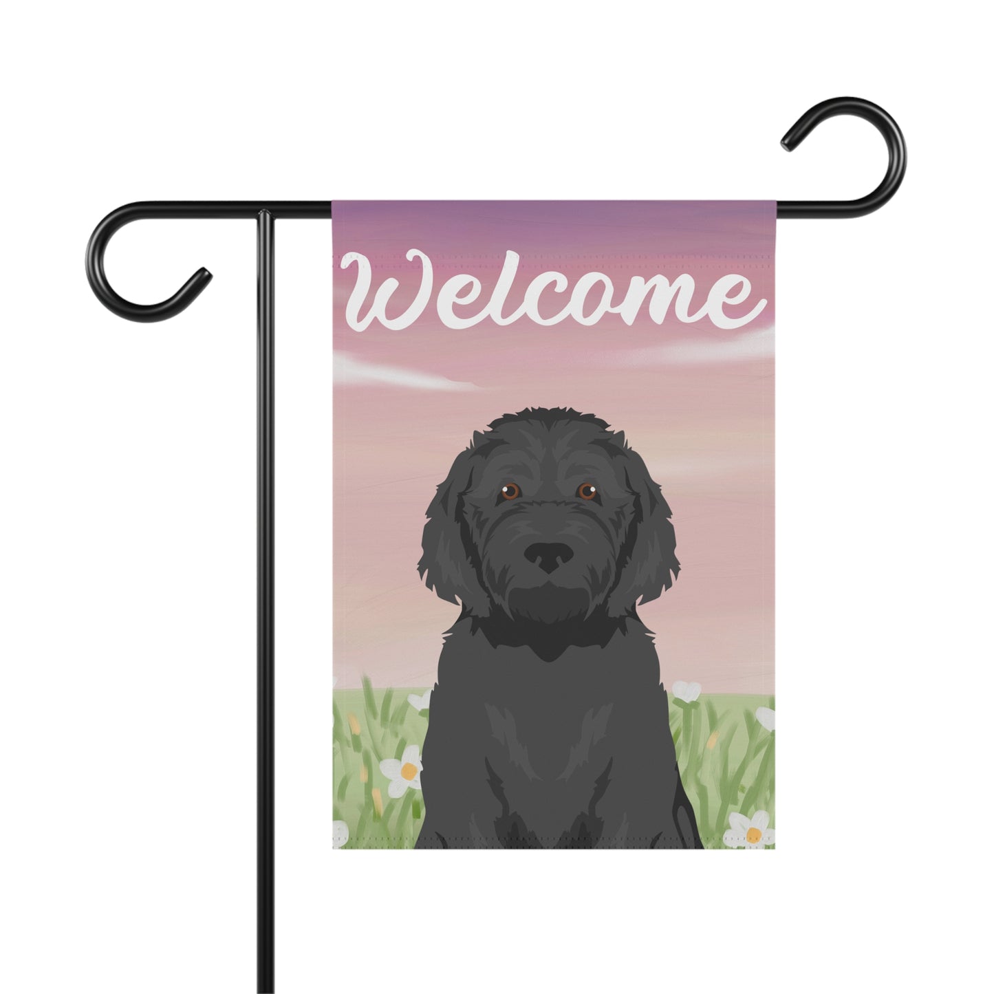 Doodle Dog Welcome Garden Flag