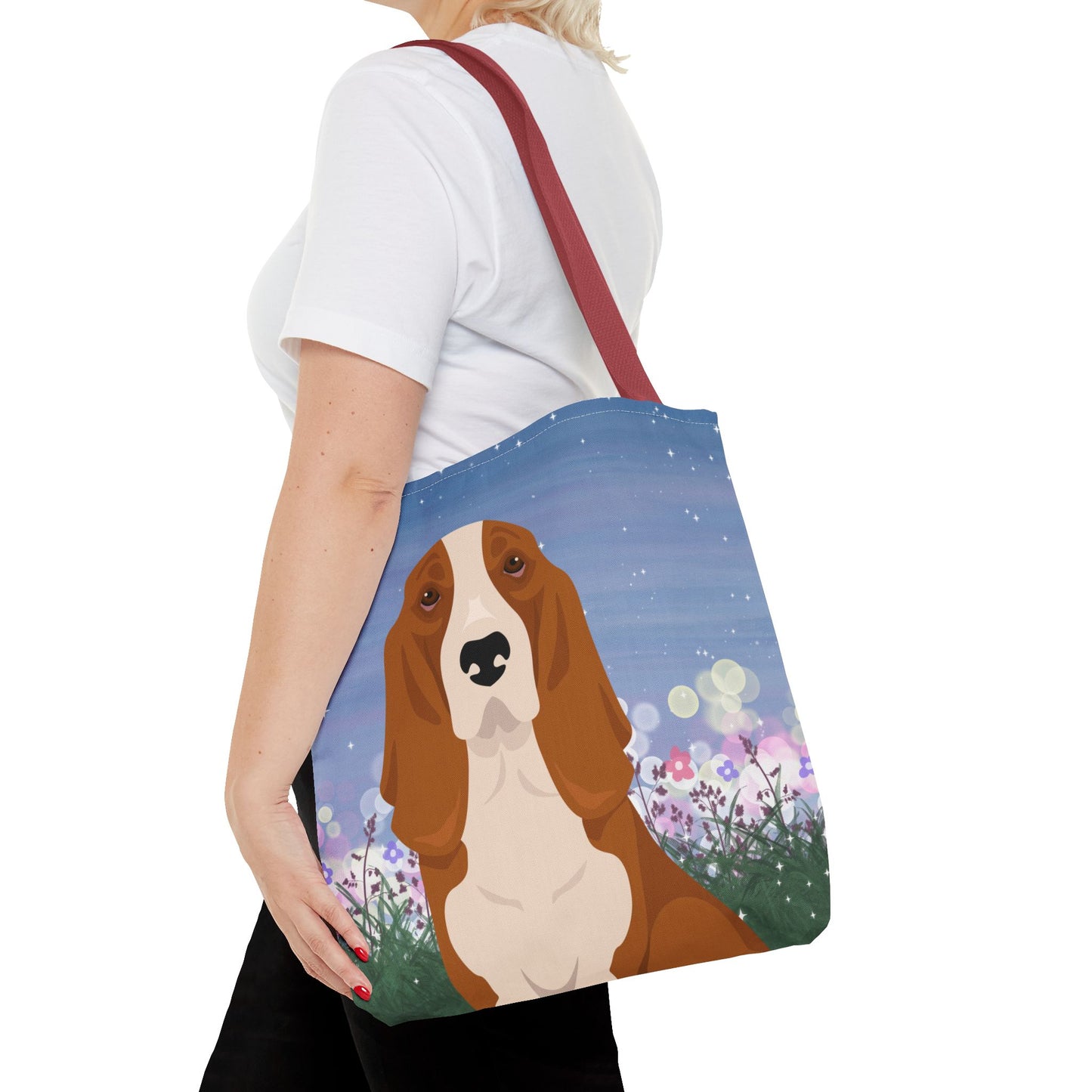 Basset Hound Dog Tote Bag 16x16