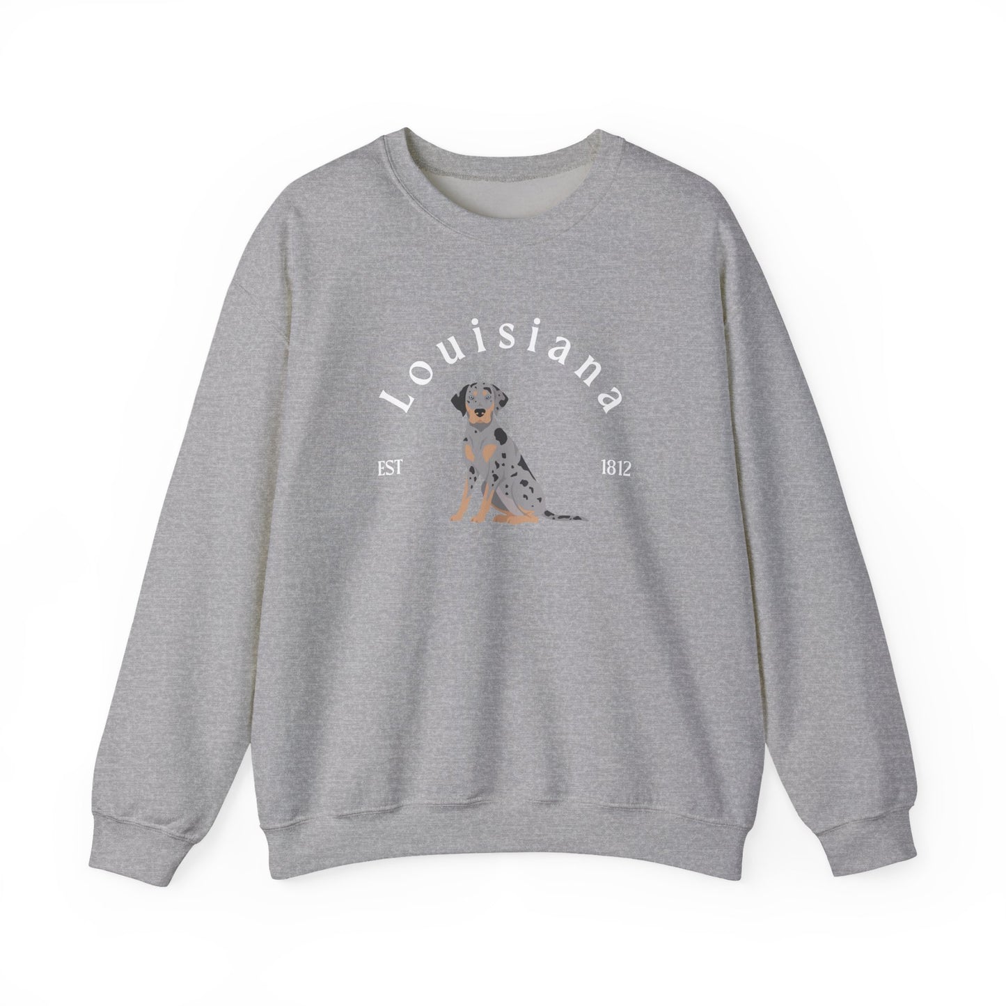 Catahoula Leopard Dog State Dogs Unisex Heavy Blend Crewneck Sweatshirt