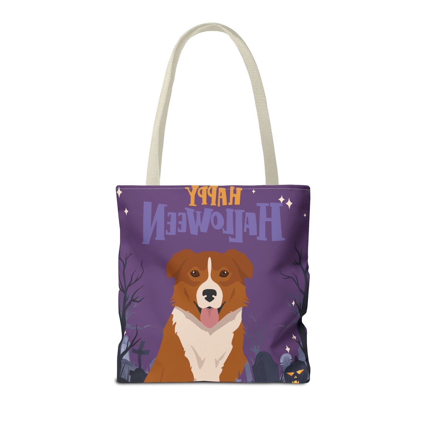 English Shepherd Dog Happy Halloween Tote Bag 16x16