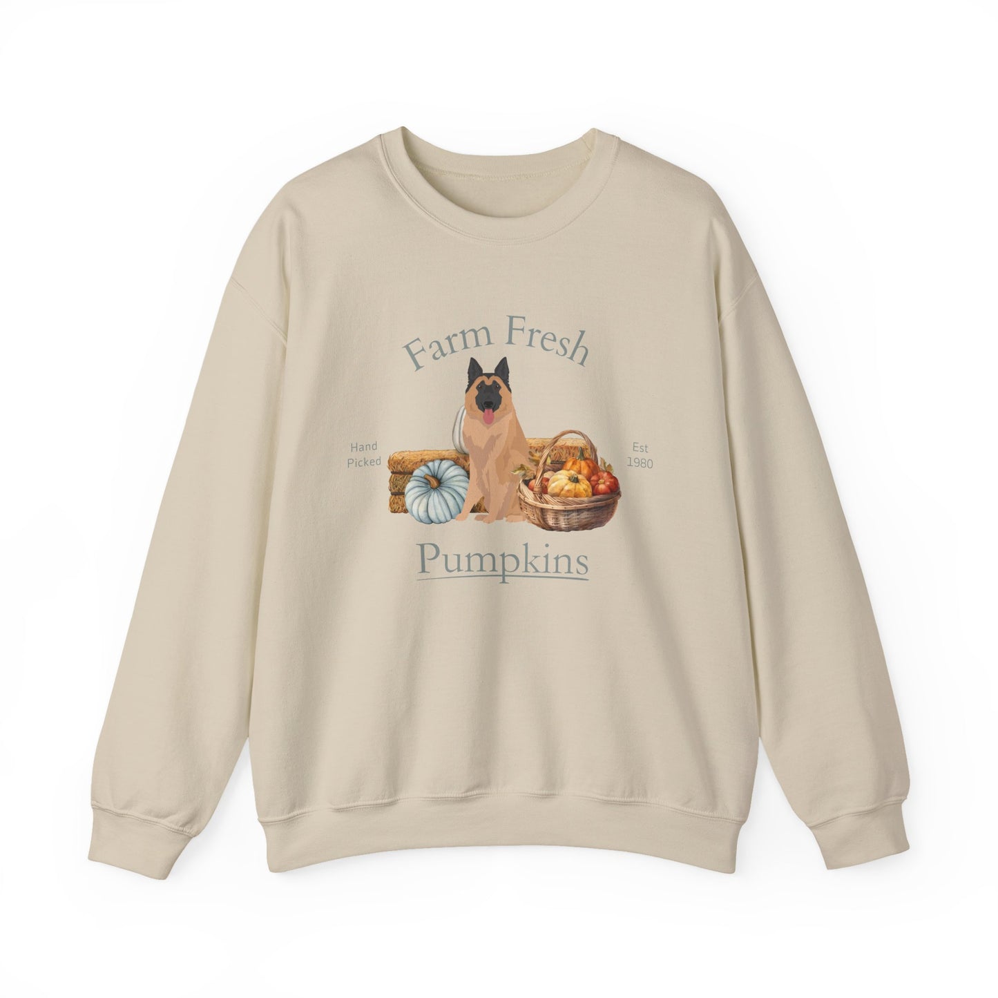 Belgian Tervuren Dog Fall Farm Fresh Unisex Heavy Blend Crewneck Sweatshirt