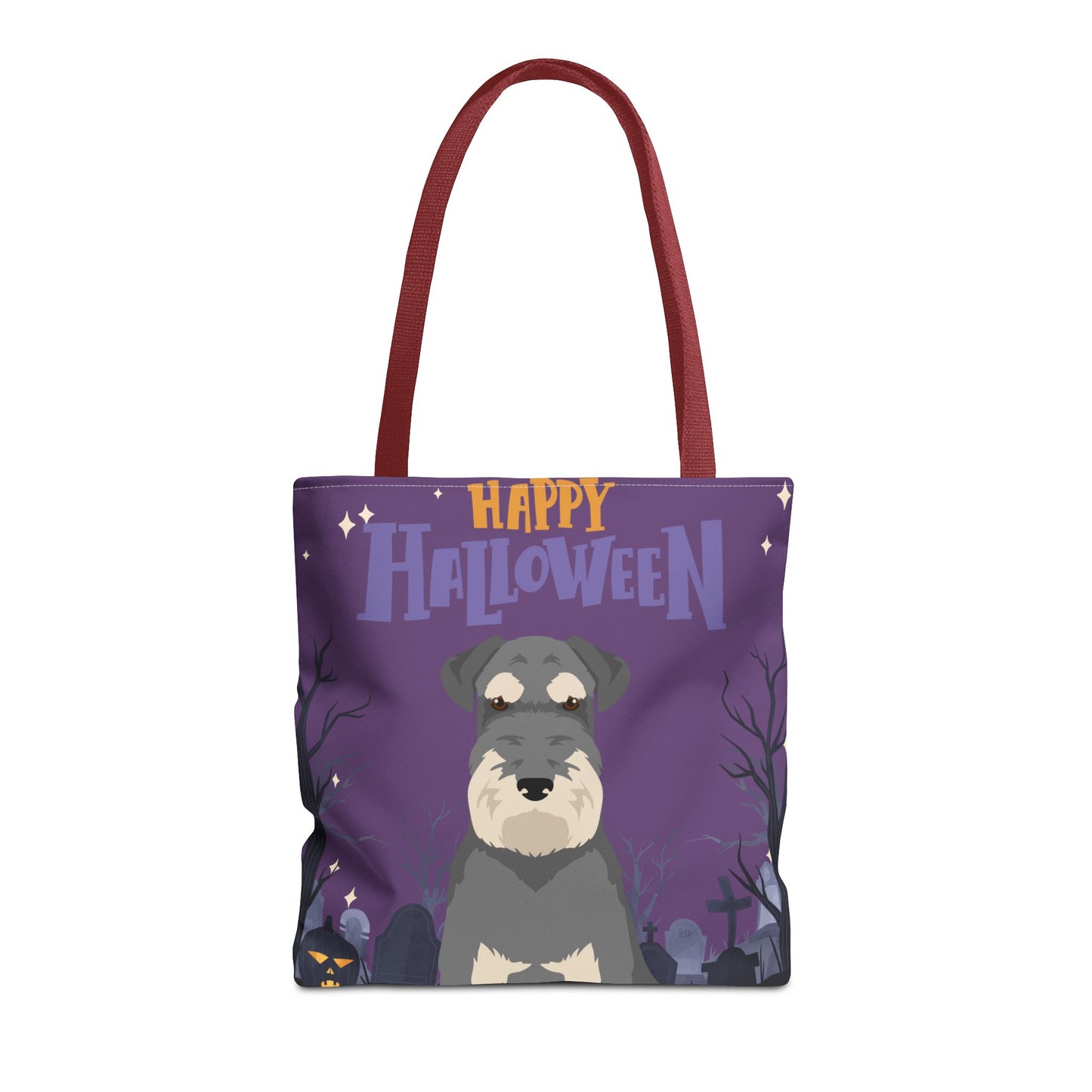 Schnauzer Dog Happy Halloween Tote Bag 16x16