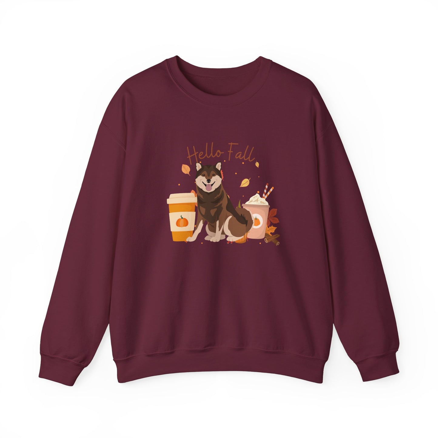 Shiba Inu Dog Fall Halloween Unisex Heavy Blend Crewneck Sweatshirt