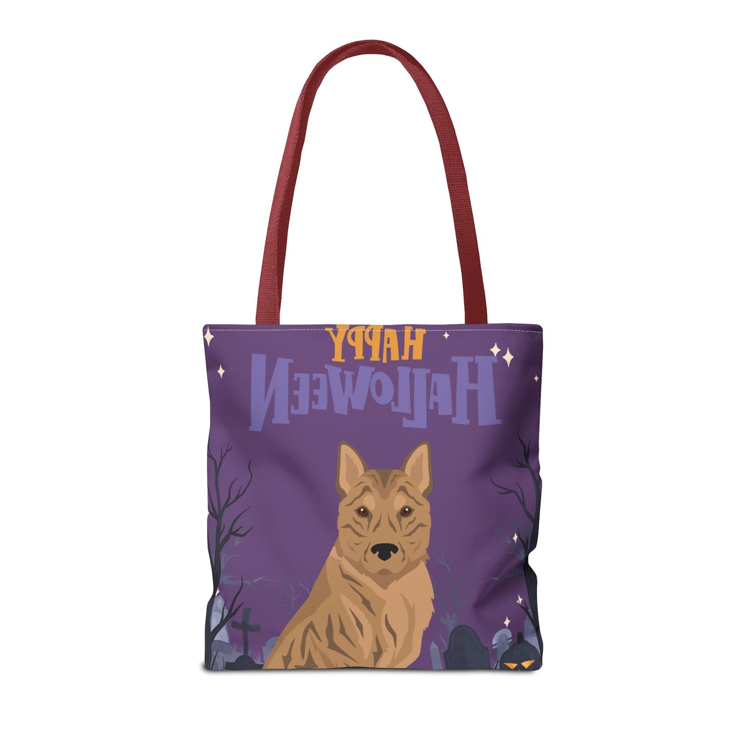 Korean Jindo Dog Happy Halloween Tote Bag 16x16
