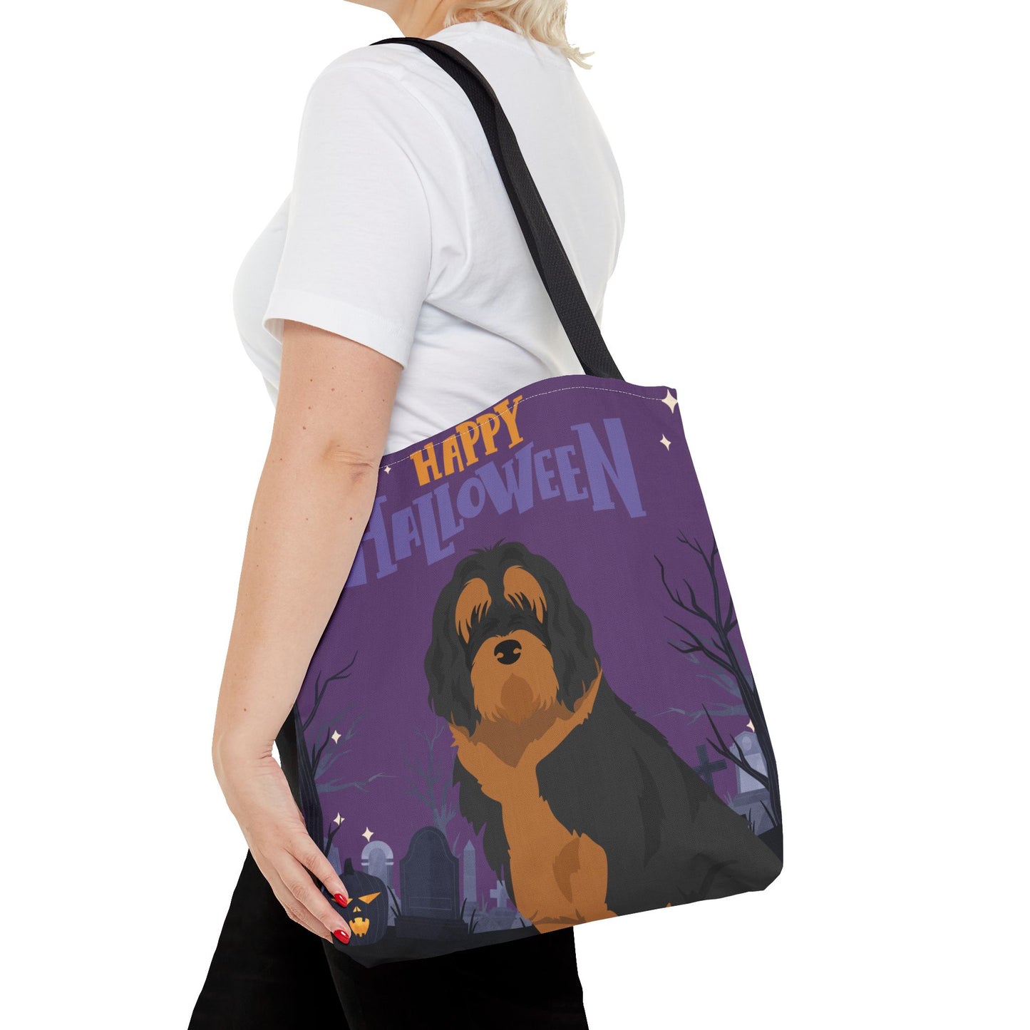 Otterhound Dog Happy Halloween Tote Bag 16x16