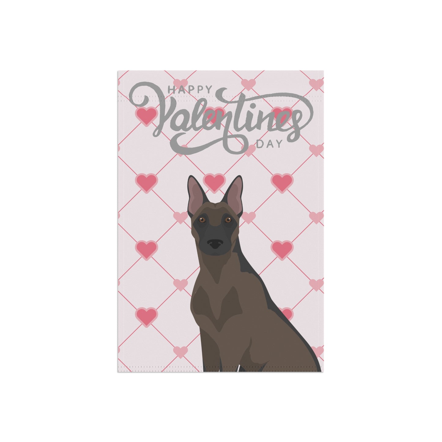 Belgian Malinois Dog Valentines Day Garden Flag