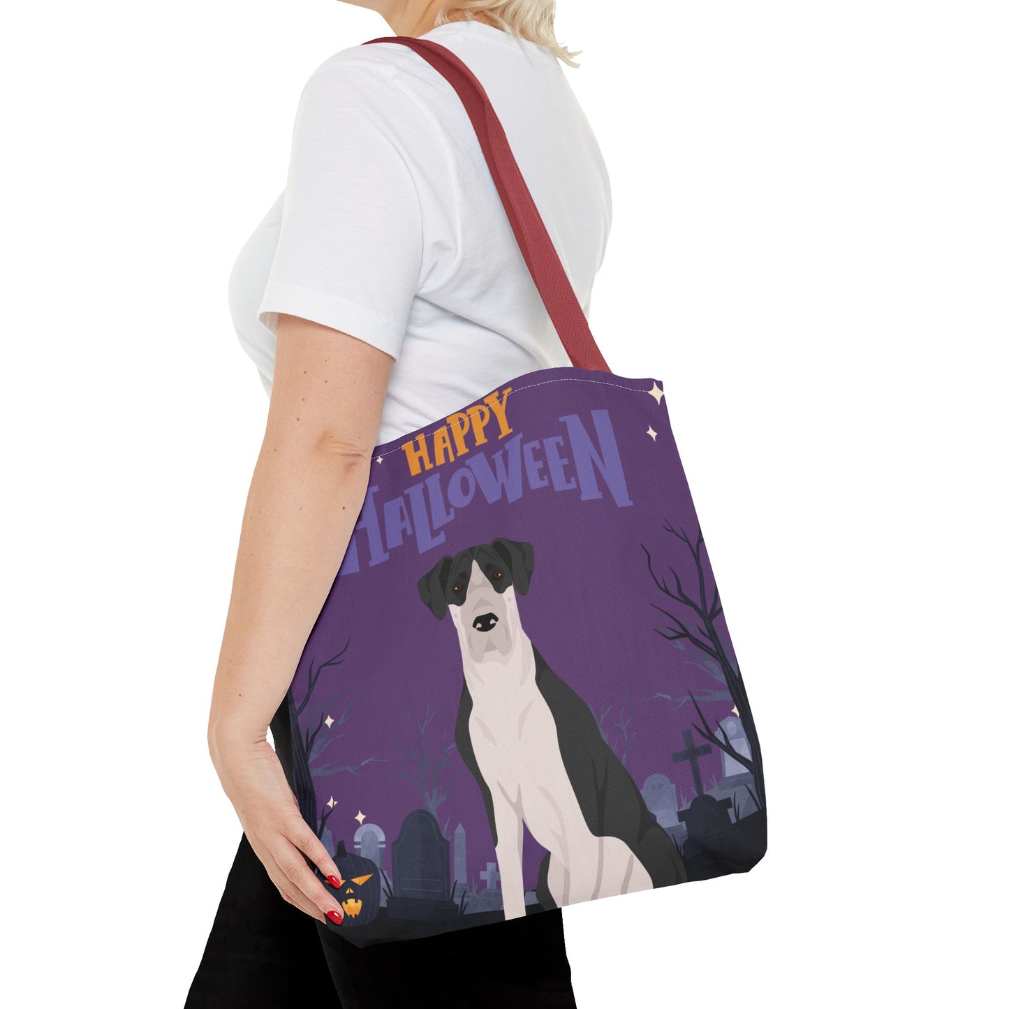 Great Dane Dog Happy Halloween Tote Bag 16x16