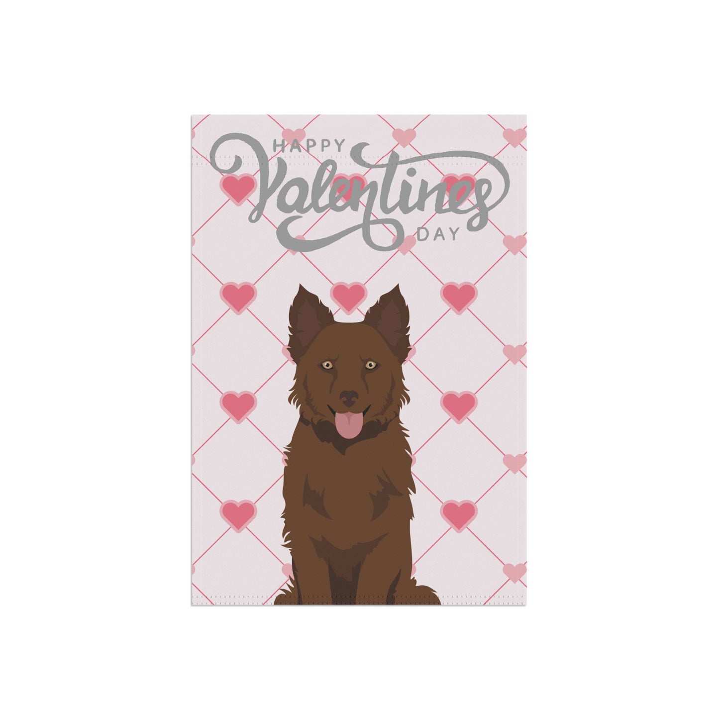 Mudi Dog Valentines Day Garden Flag