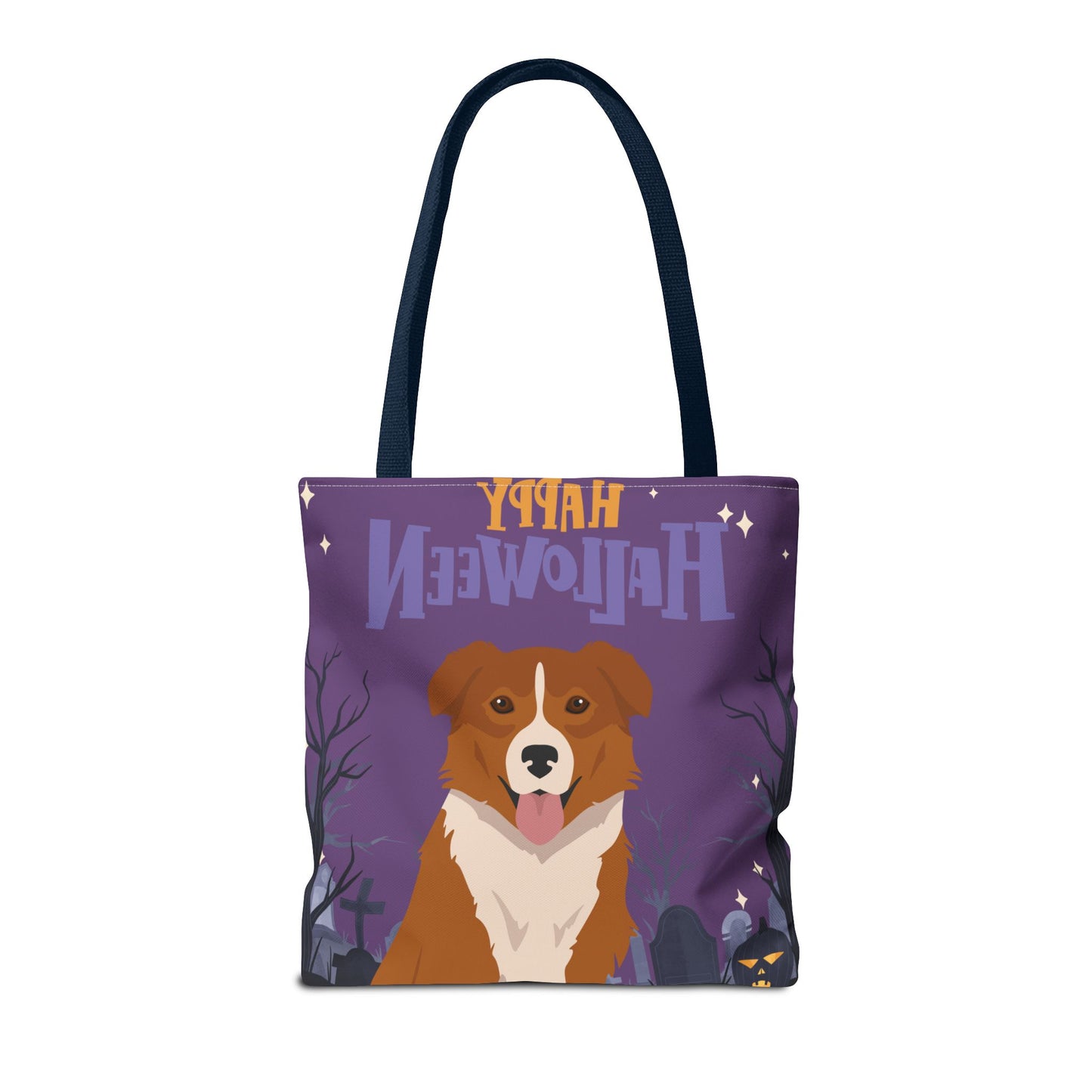 English Shepherd Dog Happy Halloween Tote Bag 16x16