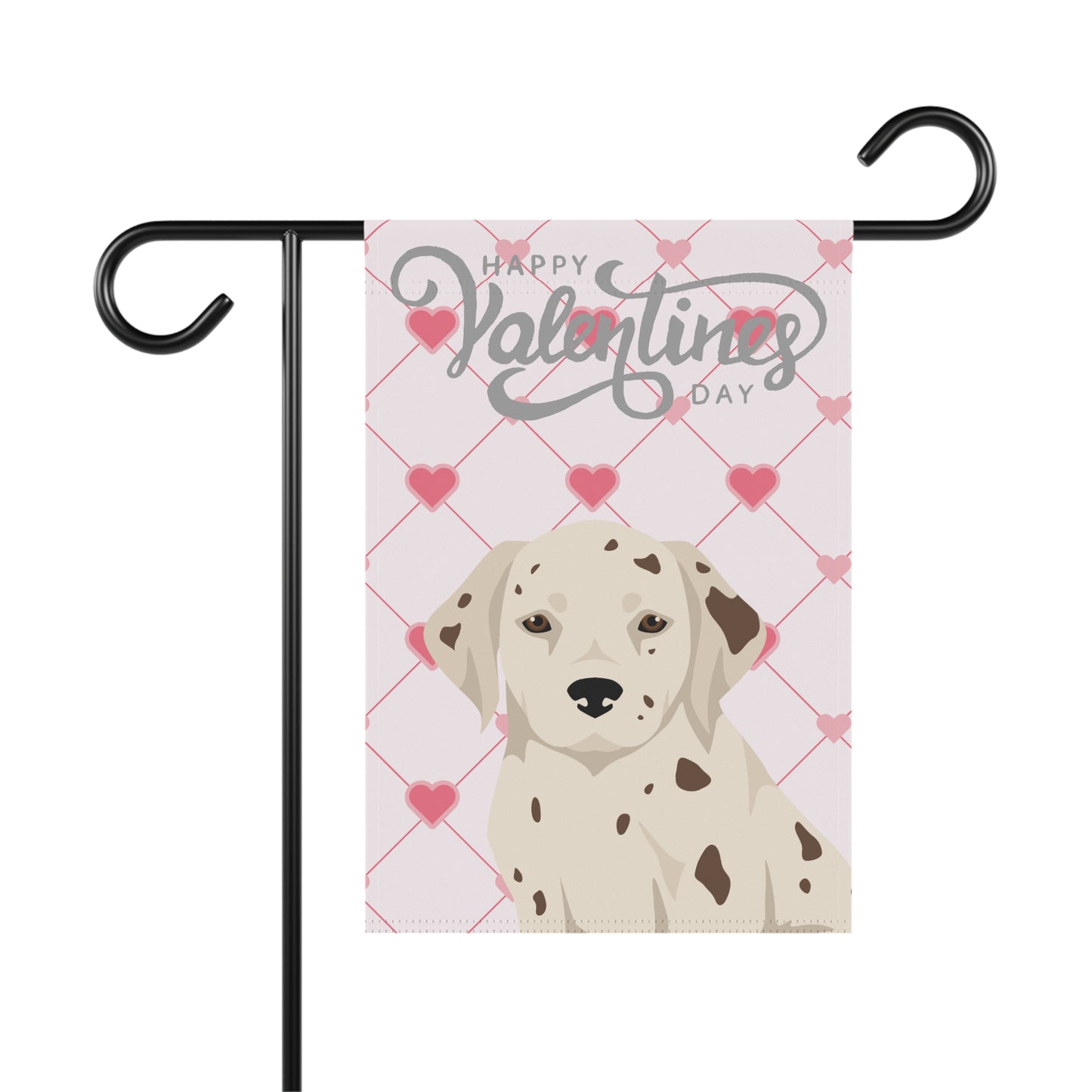 Dalmatian Dog Valentines Day Garden Flag