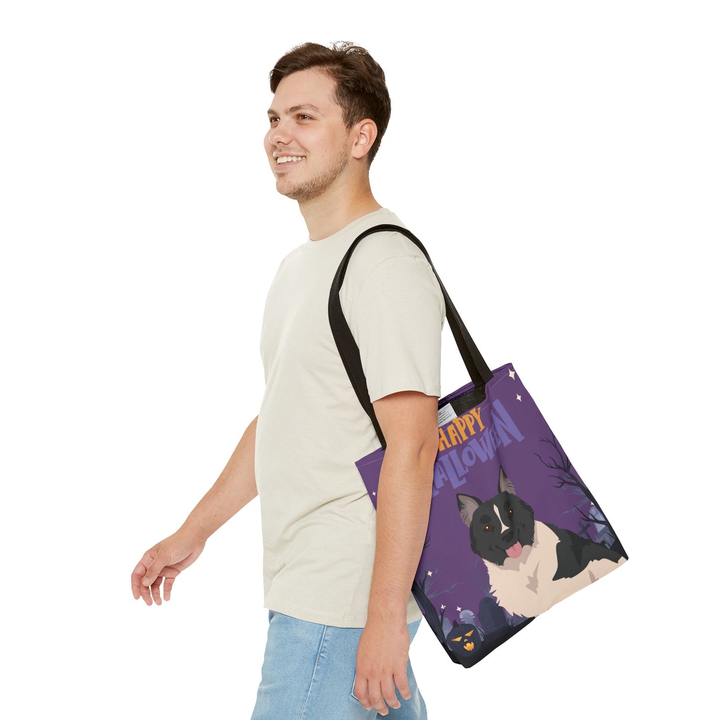 Elo Dog Happy Halloween Tote Bag 16x16