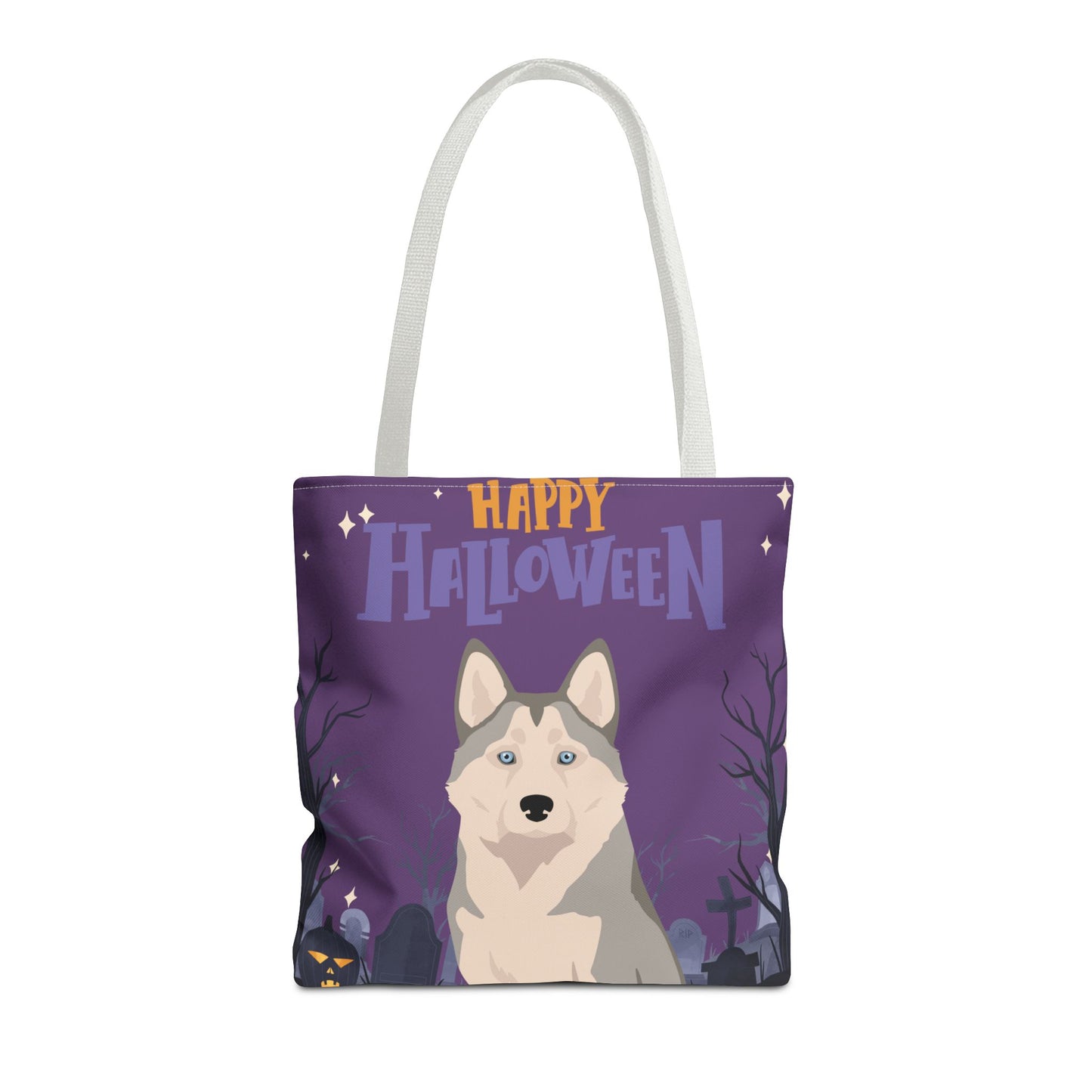 Alaskan Husky Dog Happy Halloween Tote Bag 16x16