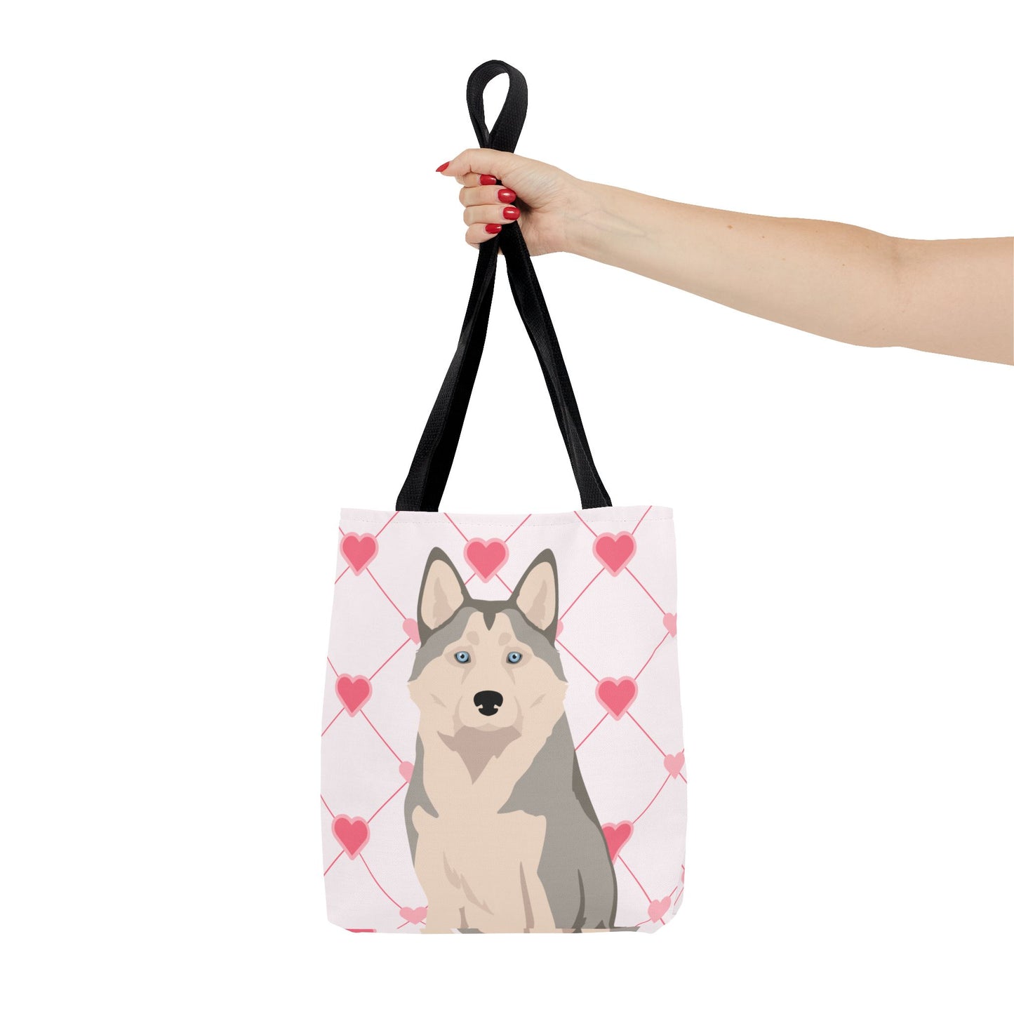 Alaskan Husky Dog Valentines Day Tote Bag, Husky Dog Mom Gift