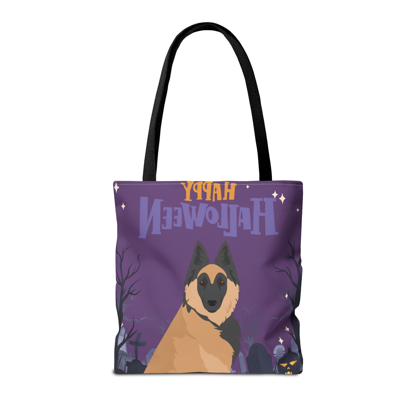 Belgain Tervuren Dog Happy Halloween Tote Bag 16x16