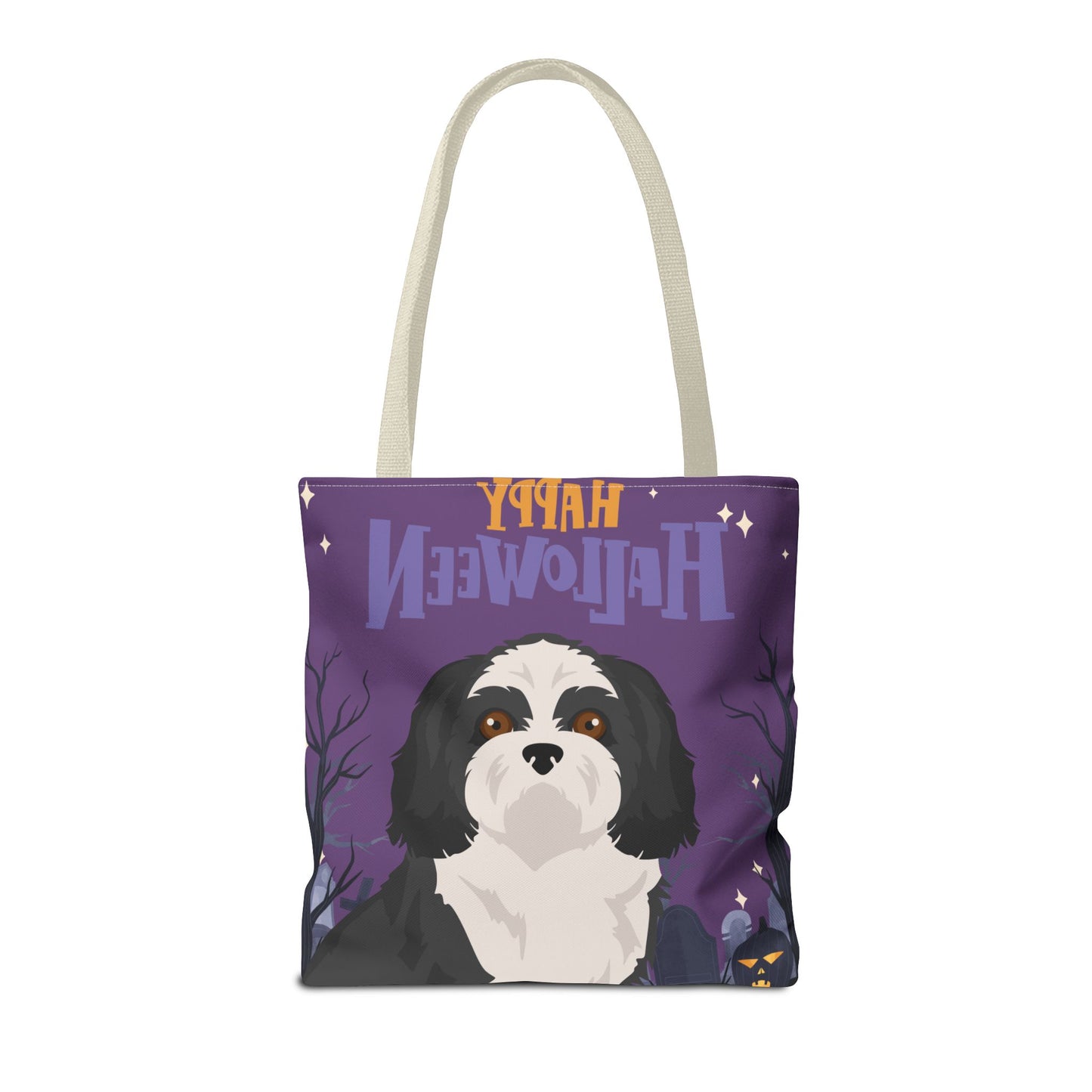 Shih Tzu Dog Happy Halloween Tote Bag 16x16
