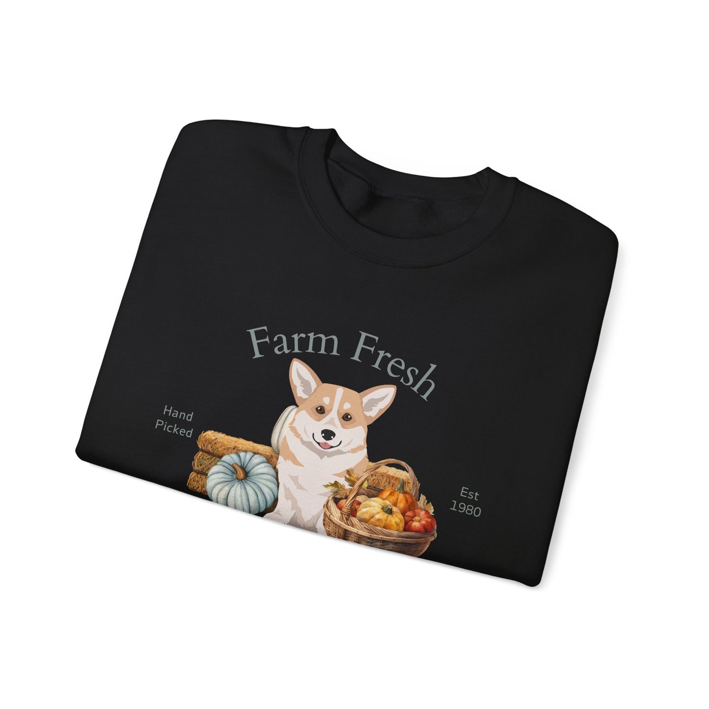 Pembroke Welsh Corgi Dog Fall Farm Fresh Unisex Heavy Blend Crewneck Sweatshirt