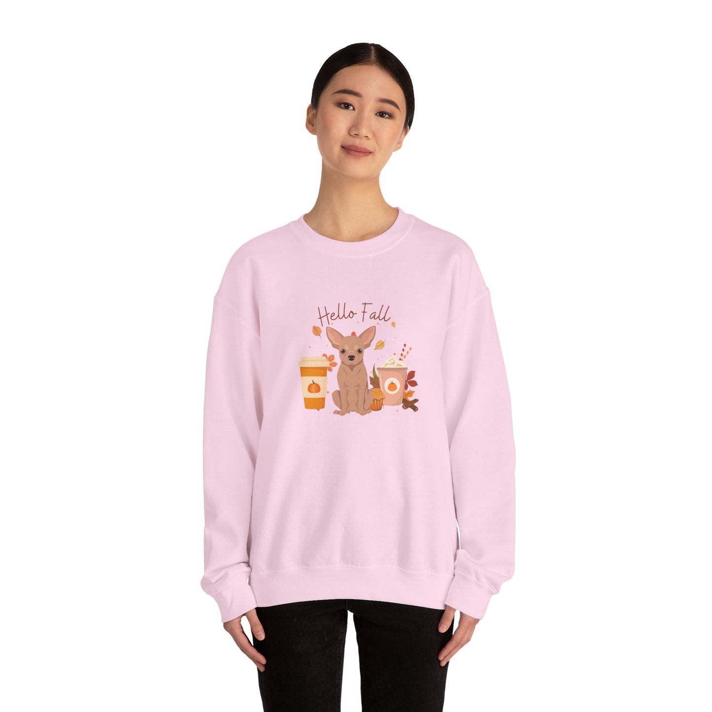 Chihuahua Dog Fall Unisex Heavy Blend Crewneck Sweatshirt