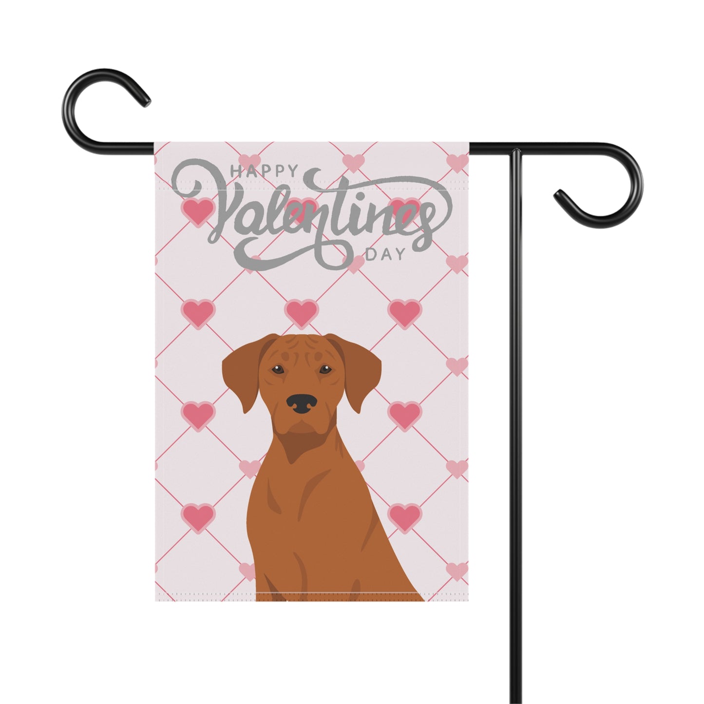 Rhodesian Ridgeback Dog Valentines Day Garden Flag