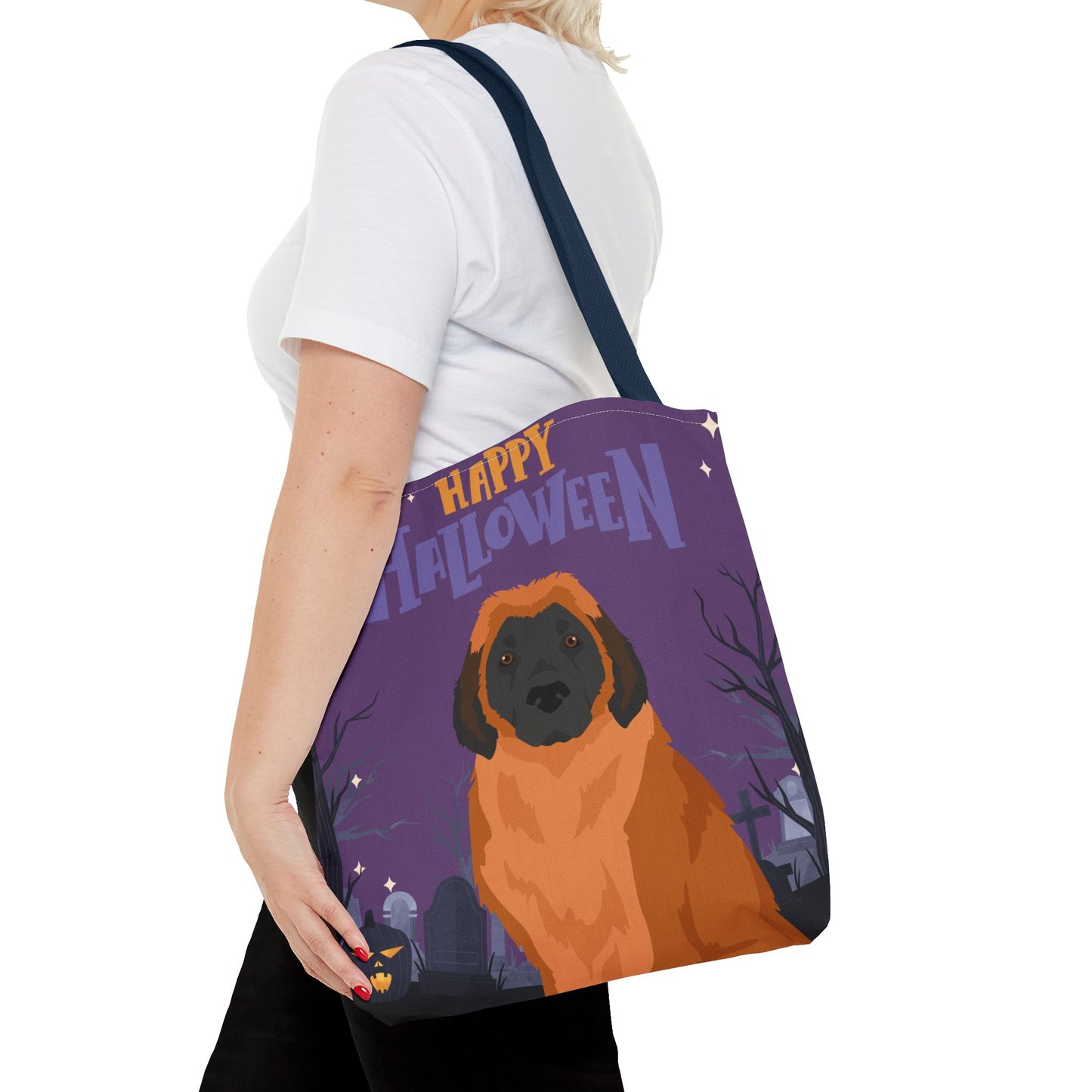 Leonberger Dog Happy Halloween Tote Bag 16x16