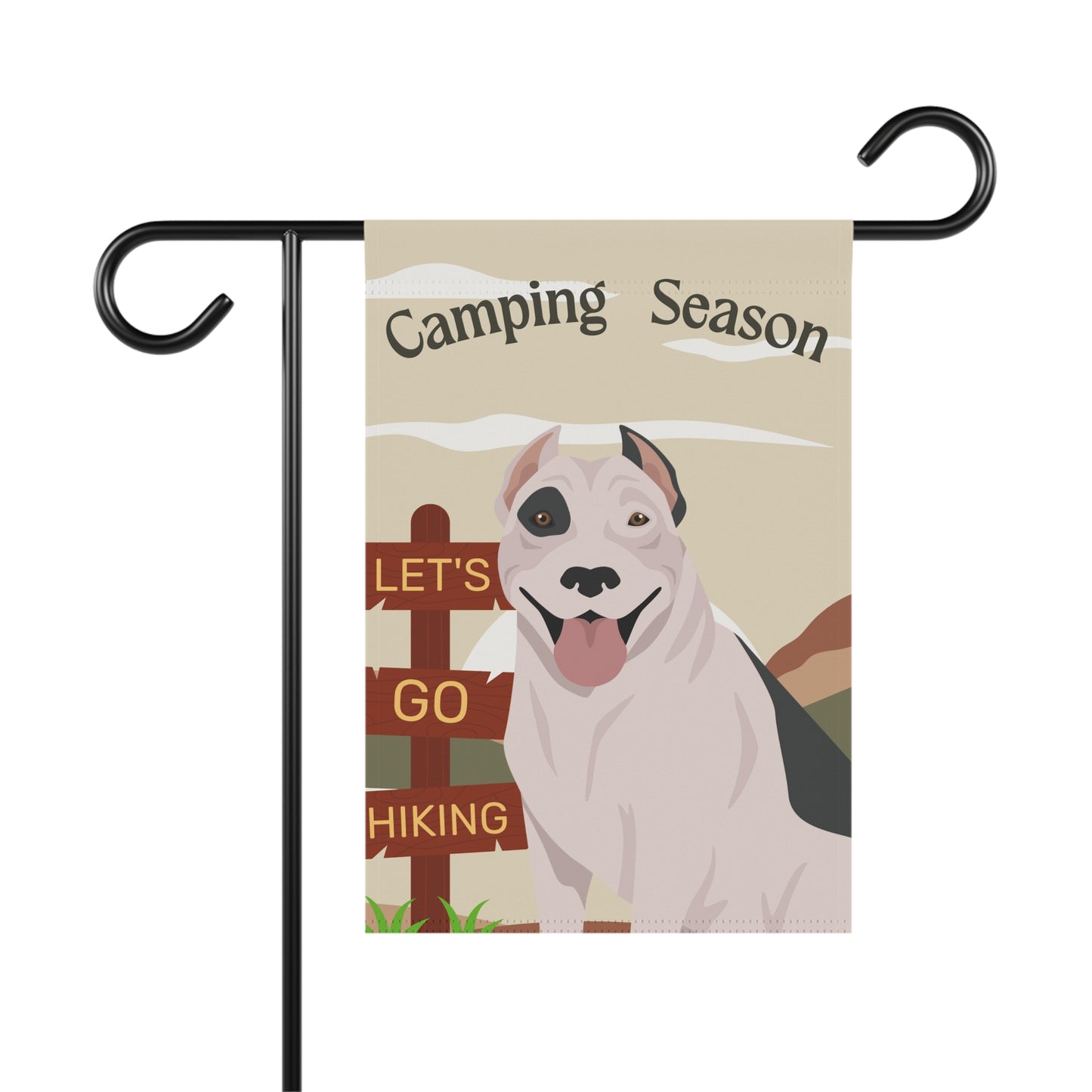 Pit Bull Dog Camping Garden Flag