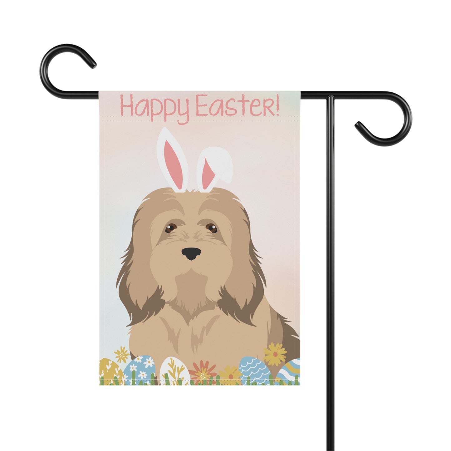 Havanese Dog Happy Easter Garden Flag