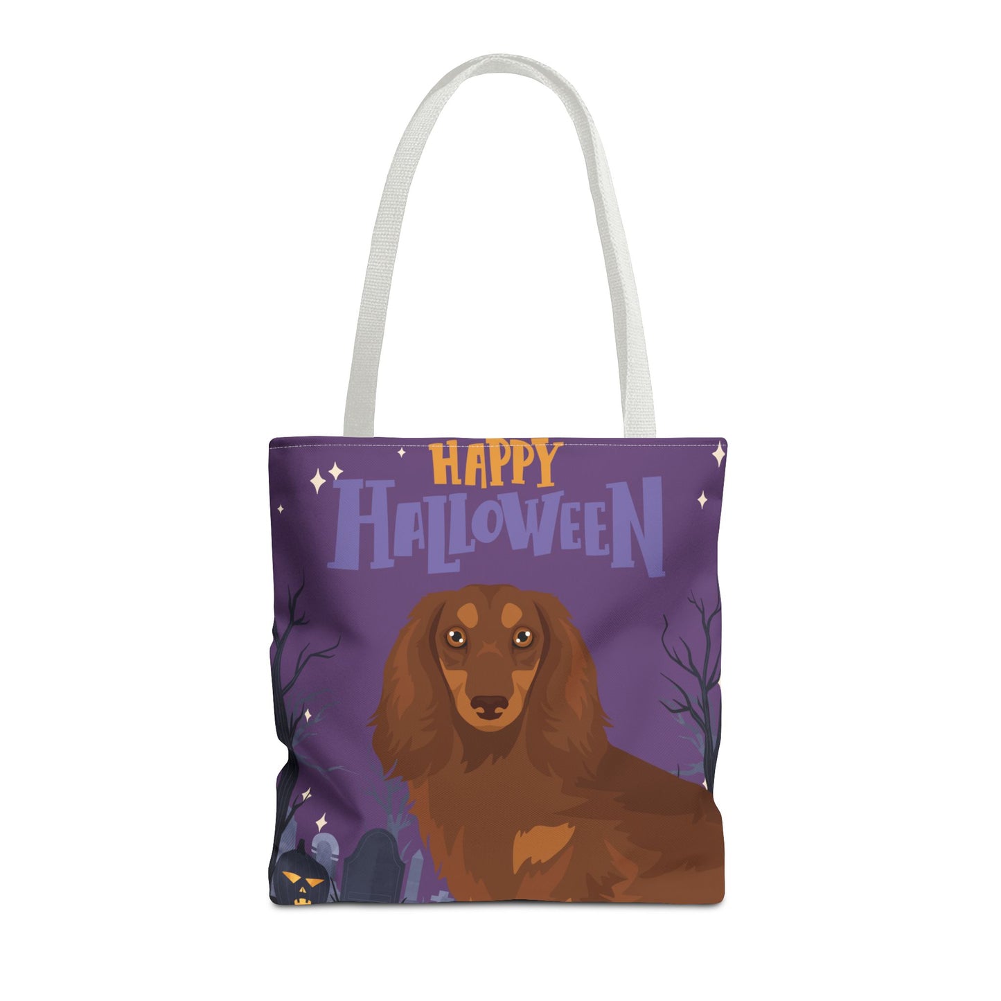 Dachshund Dog Happy Halloween Tote Bag 16x16