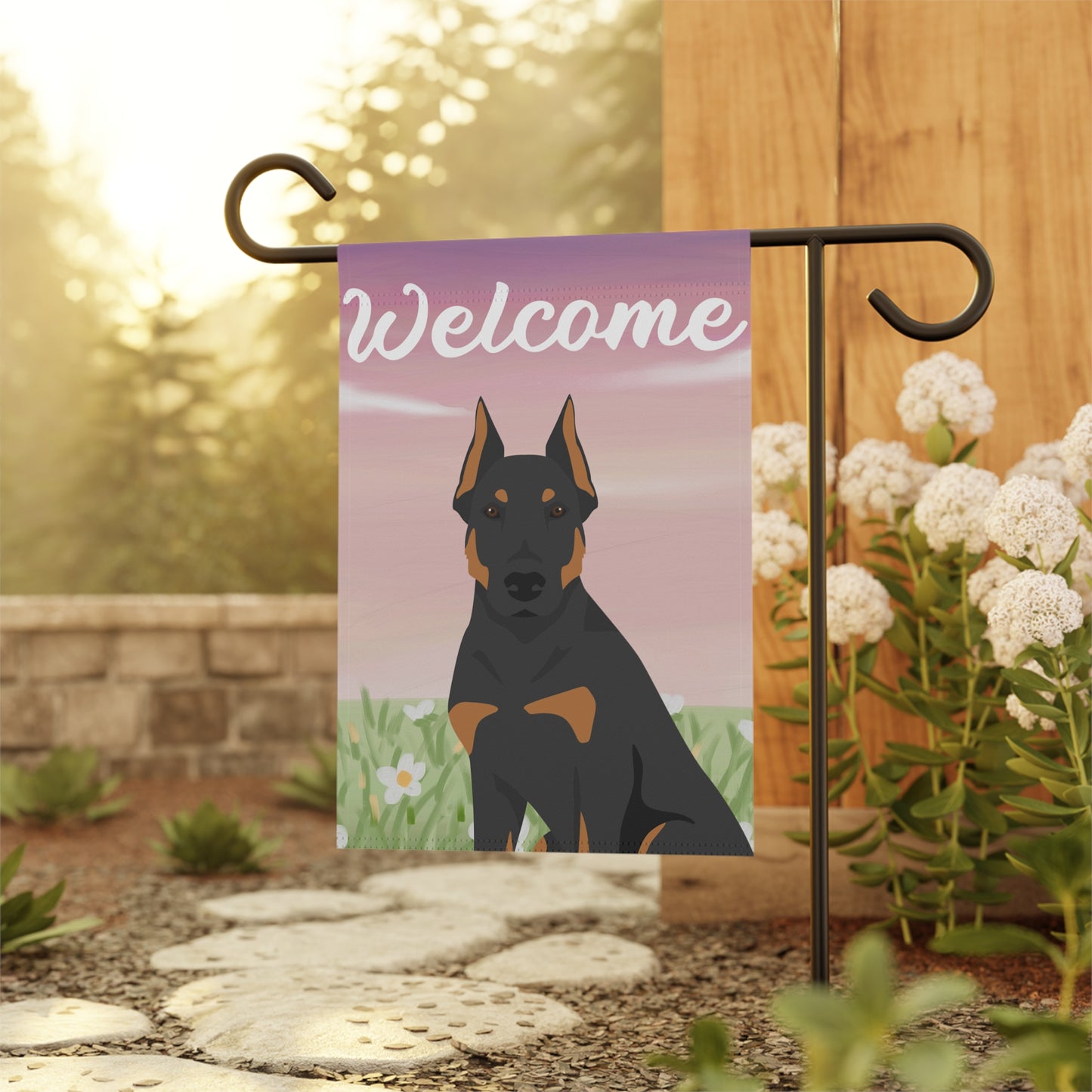 Beauceron Dog Welcome Garden Flag
