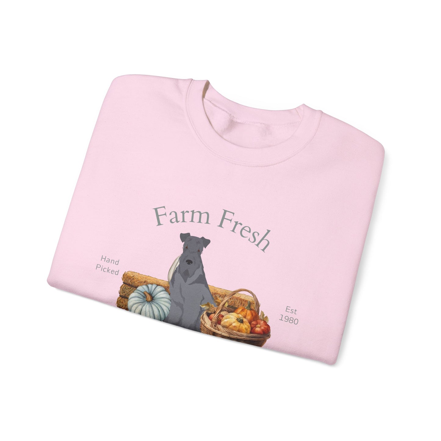 Kerry Blue Terrier Dog Fall Farm Fresh Unisex Heavy Blend Crewneck Sweatshirt