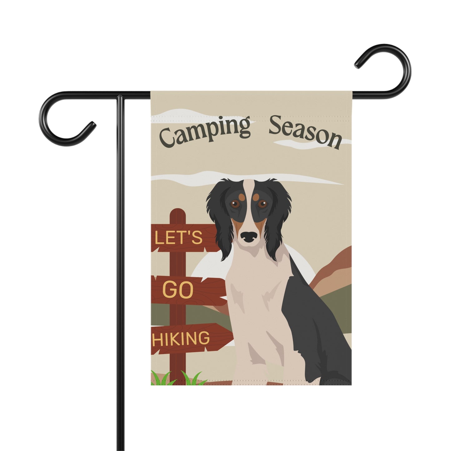 Saluki Dog Camping Garden Flag