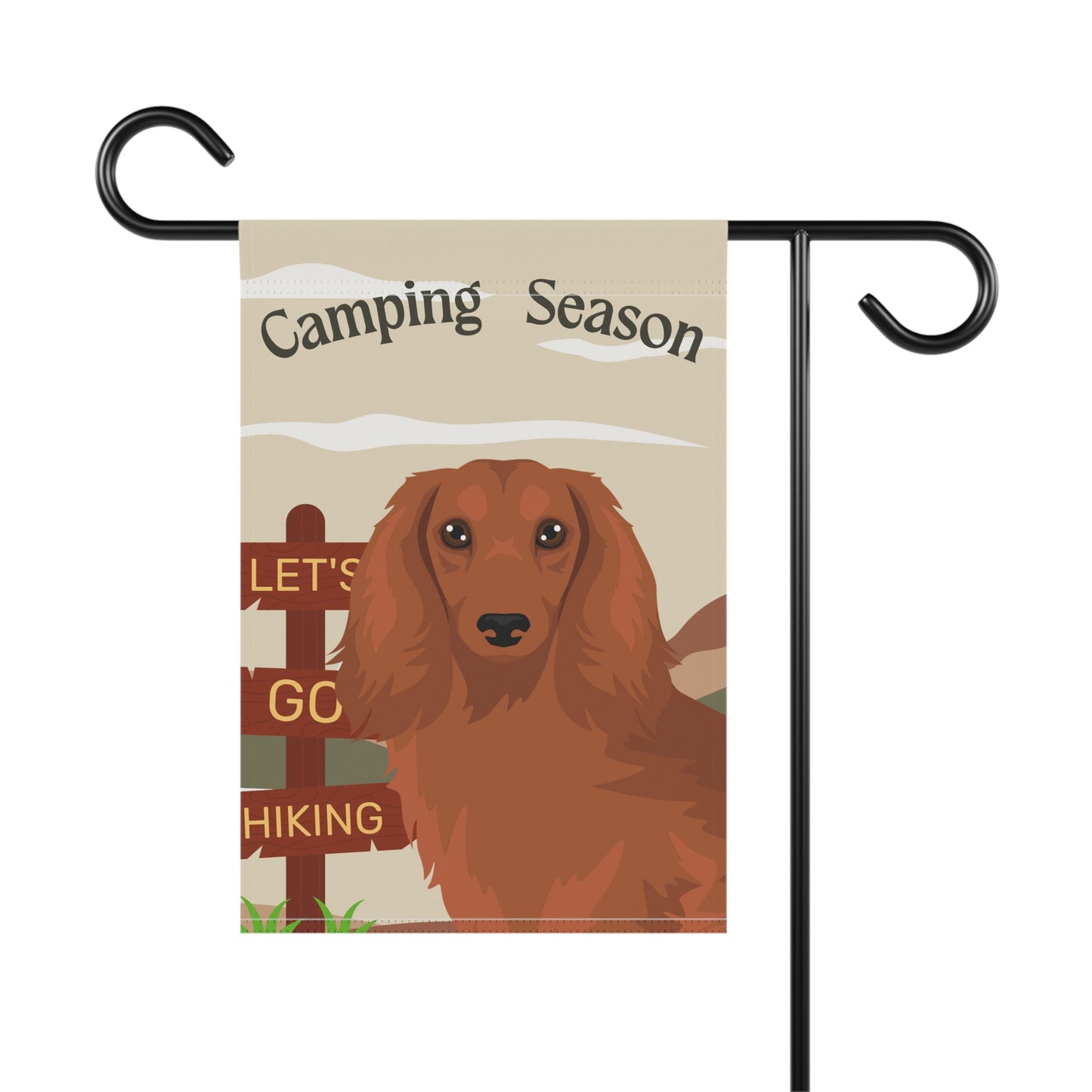 Dachshund Dog Camping Garden Flag