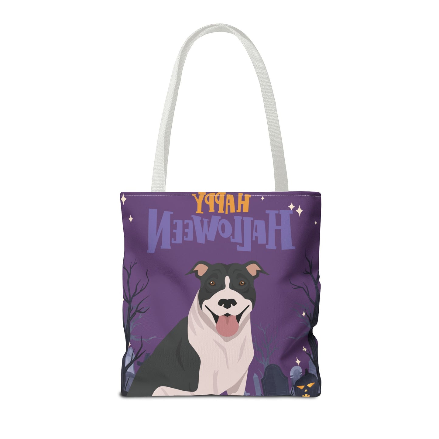 Pit Bull Dog Happy Halloween Tote Bag 16x16