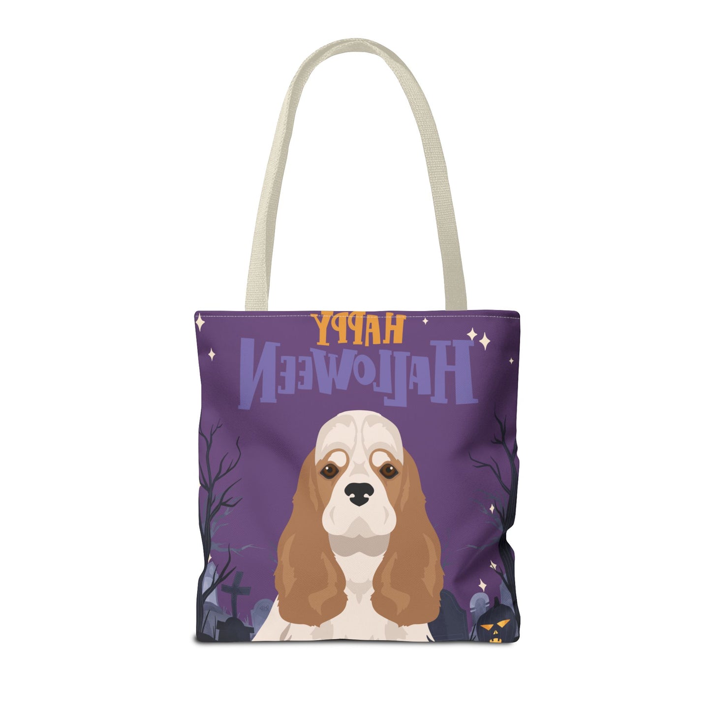 Cocker Spaniel Dog Happy Halloween Tote Bag 16x16