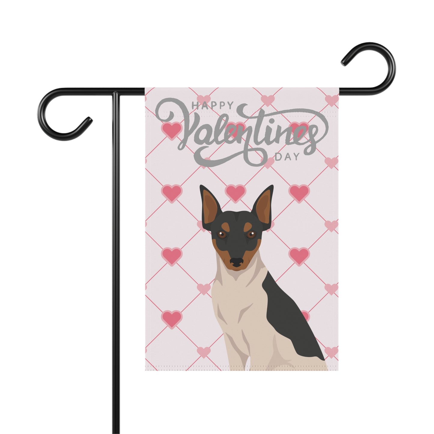 Brazilian Terrier Dog Valentines Day Garden Flag